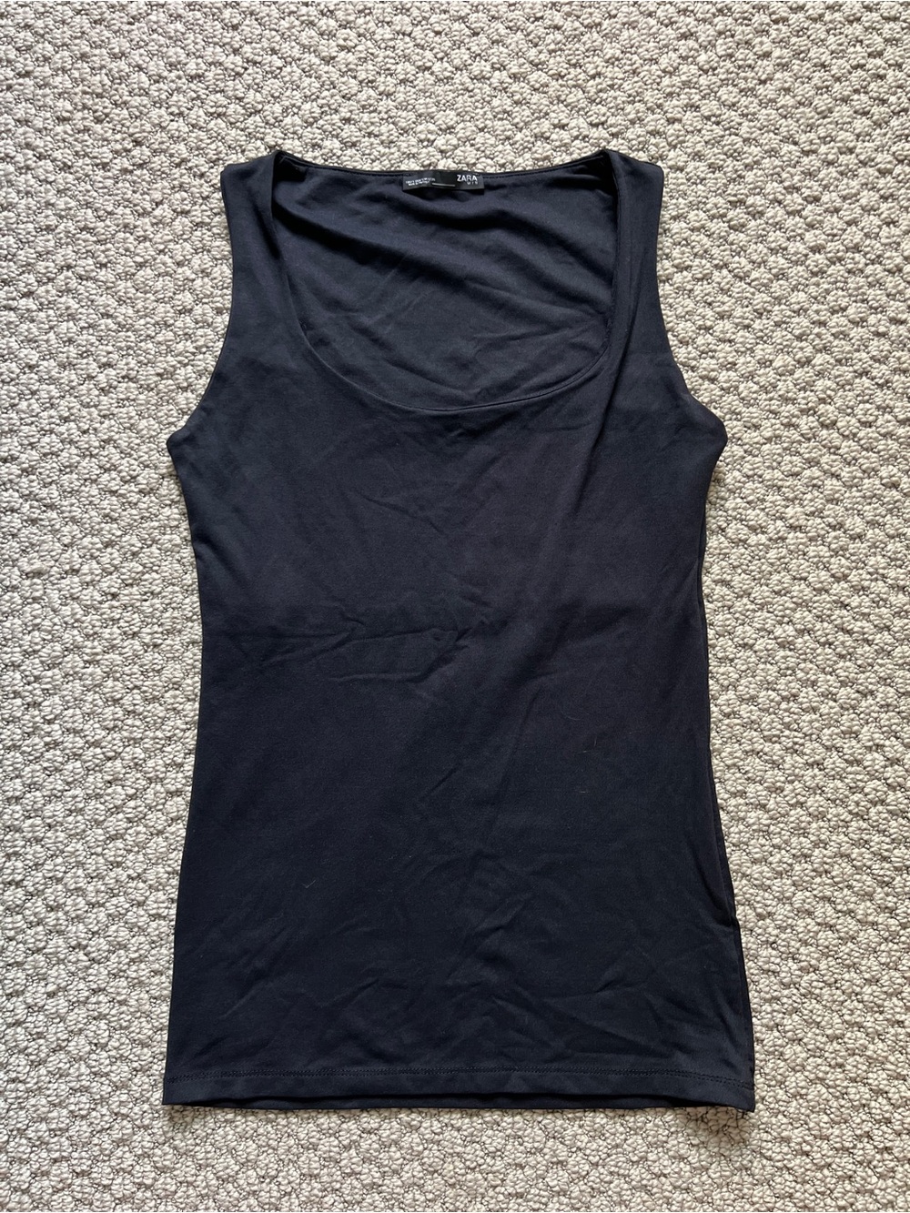 Zara Black Scoop Neck Women’s Tank Top size small